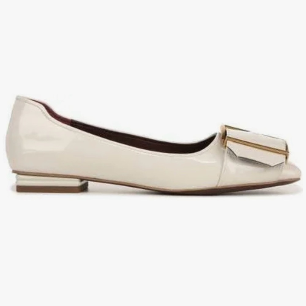 Franco Sarto | Tahlia cream faux patent low heel square toe